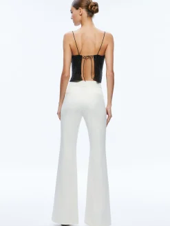 Alice and Olivia GRAZI EMBELLISHED SPAGHETTI STRAP TOP BLACK*CLOTHING