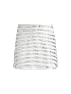 Alice and Olivia GRAZI EMBELLISHED TIE BACK CROP TOP + RILEY EMBELLISHED MINI SKIRT *CLOTHING