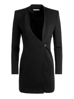 Alice and Olivia GUENDA CURVED NECKLINE BLAZER DRESS BLACK*DRESSES | CLOTHING