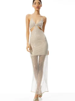 Alice and Olivia HAVANA EMBELLISHED CUT OUT DRESS *DRESSES | DRESSES | CLOTHING