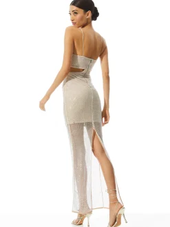 Alice and Olivia HAVANA EMBELLISHED CUT OUT DRESS *DRESSES | DRESSES | CLOTHING