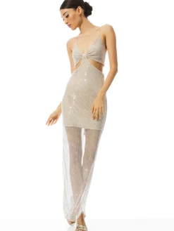 Alice and Olivia HAVANA EMBELLISHED CUT OUT DRESS *DRESSES | DRESSES | CLOTHING