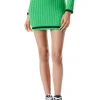Alice and Olivia INGRID CABLE KNIT MINI SKIRT GARDEN GREEN/BLACK*FEATURED SHOPS | CLOTHING