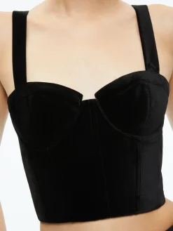 Alice and Olivia JEANNA BUSTIER TOP BLACK*CLOTHING