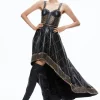 Alice and Olivia JERLENE STUDDED VEGAN LEATHER CORSET GOWN BLACK*FEATURED SHOPS | DRESSES | DRESSES | CLOTHING
