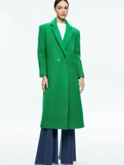Alice and Olivia JIMMY OVERSIZED COAT WITH LONG LAPEL LIGHT EMERALD*FEATURED SHOPS | CLOTHING