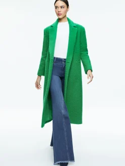 Alice and Olivia JIMMY OVERSIZED COAT WITH LONG LAPEL LIGHT EMERALD*FEATURED SHOPS | CLOTHING