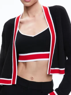 Alice and Olivia JUANA CROPPED CARDIGAN + MAUDE BRALETTE *CLOTHING