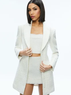 Alice and Olivia JUSTIN TWEED BLAZER DRESS OFF WHITE*DRESSES | DRESSES | CLOTHING