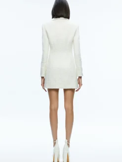 Alice and Olivia JUSTIN TWEED BLAZER DRESS OFF WHITE*DRESSES | DRESSES | CLOTHING
