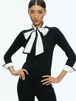 Alice and Olivia JUSTINA PULLOVER BLACK COMBO*FEATURED SHOPS | FEATURED SHOPS | CLOTHING