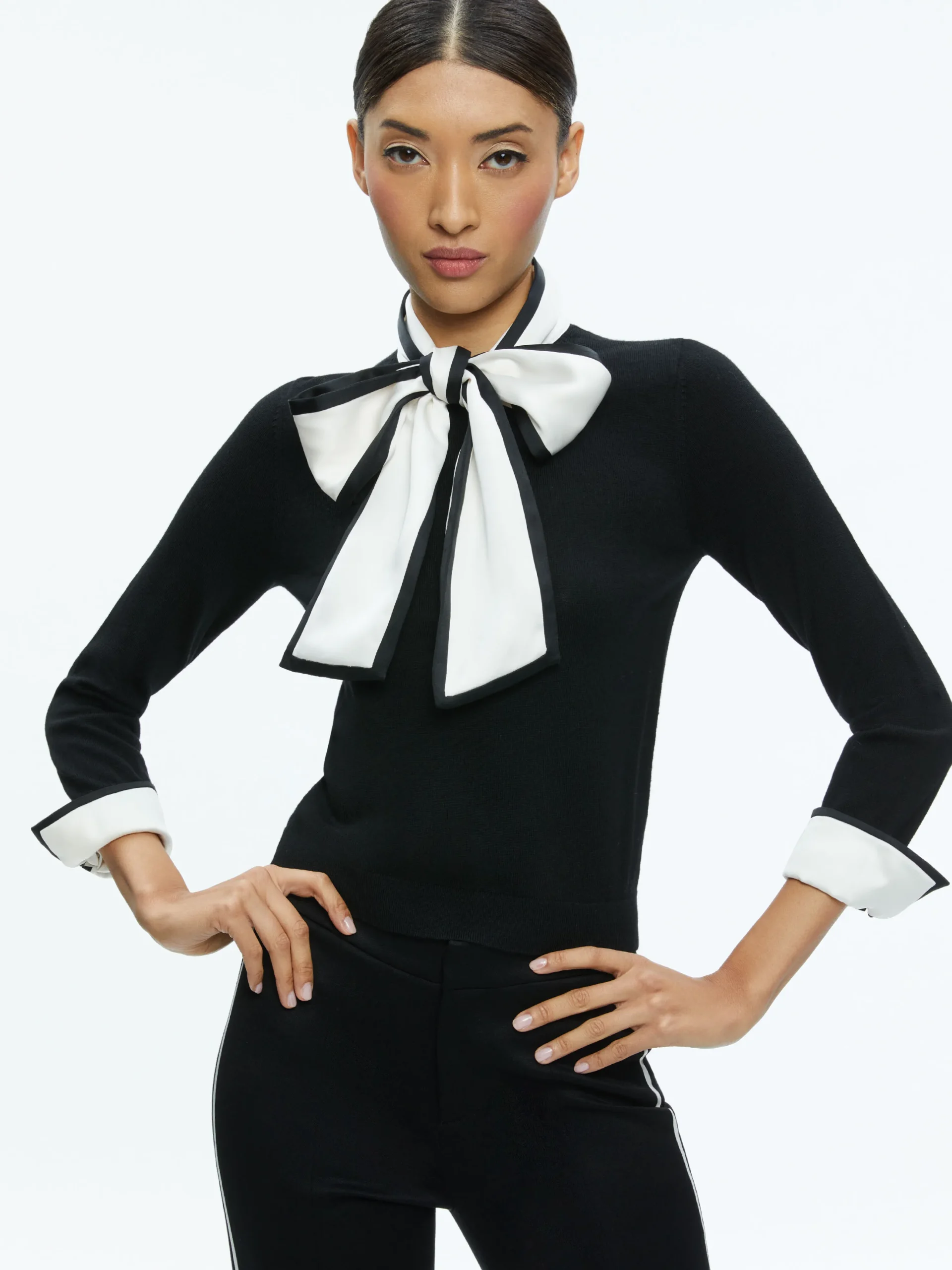 Alice and Olivia JUSTINA PULLOVER BLACK COMBO*FEATURED SHOPS | FEATURED SHOPS | CLOTHING
