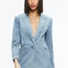 Alice and Olivia JUSTINE ROLLED CUFF BLAZER GEORGIA VINTAGE BLUE*FEATURED SHOPS | FEATURED SHOPS | CLOTHING