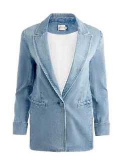 Alice and Olivia JUSTINE ROLLED CUFF BLAZER GEORGIA VINTAGE BLUE*FEATURED SHOPS | FEATURED SHOPS | CLOTHING