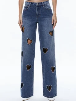 Alice and Olivia KARRIE EMBELLISHED HEART JEAN TRUE BLUES DARK*FEATURED SHOPS | FEATURED SHOPS | CLOTHING | CLOTHING