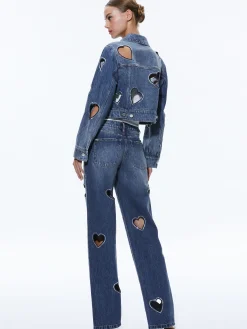 Alice and Olivia KARRIE EMBELLISHED HEART JEAN TRUE BLUES DARK*FEATURED SHOPS | FEATURED SHOPS | CLOTHING | CLOTHING