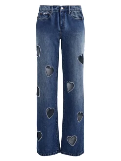Alice and Olivia KARRIE EMBELLISHED HEART JEAN TRUE BLUES DARK*FEATURED SHOPS | FEATURED SHOPS | CLOTHING | CLOTHING