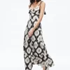 Alice and Olivia KATARA TWIST TOP TIERED MAXI DRESS CLASSIC IKAT*DRESSES | CLOTHING