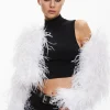 Alice and Olivia KIDMAN FEATHER JACKET *CLOTHING