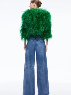 Alice and Olivia KIDMAN FEATHER JACKET *CLOTHING