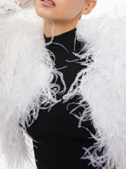 Alice and Olivia KIDMAN FEATHER JACKET *CLOTHING