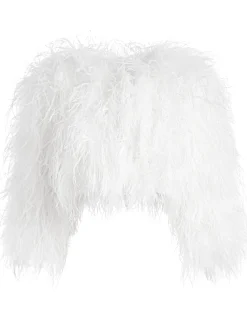 Alice and Olivia KIDMAN FEATHER JACKET *CLOTHING