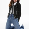 Alice and Olivia KIDMAN SEQUIN TWEED JACKET + RUBI SEQUIN TWEED MINI SKIRT *CLOTHING