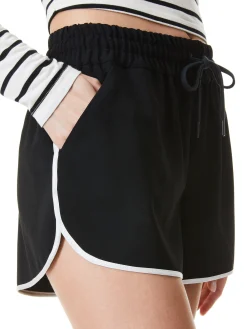 Alice and Olivia KIR COLORBLOCK RUNNING SHORT BLACK/OFF WHITE*FEATURED SHOPS | CLOTHING