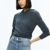 Alice and Olivia KIRK WRAP FRONT HOODIE *FEATURED SHOPS | CLOTHING