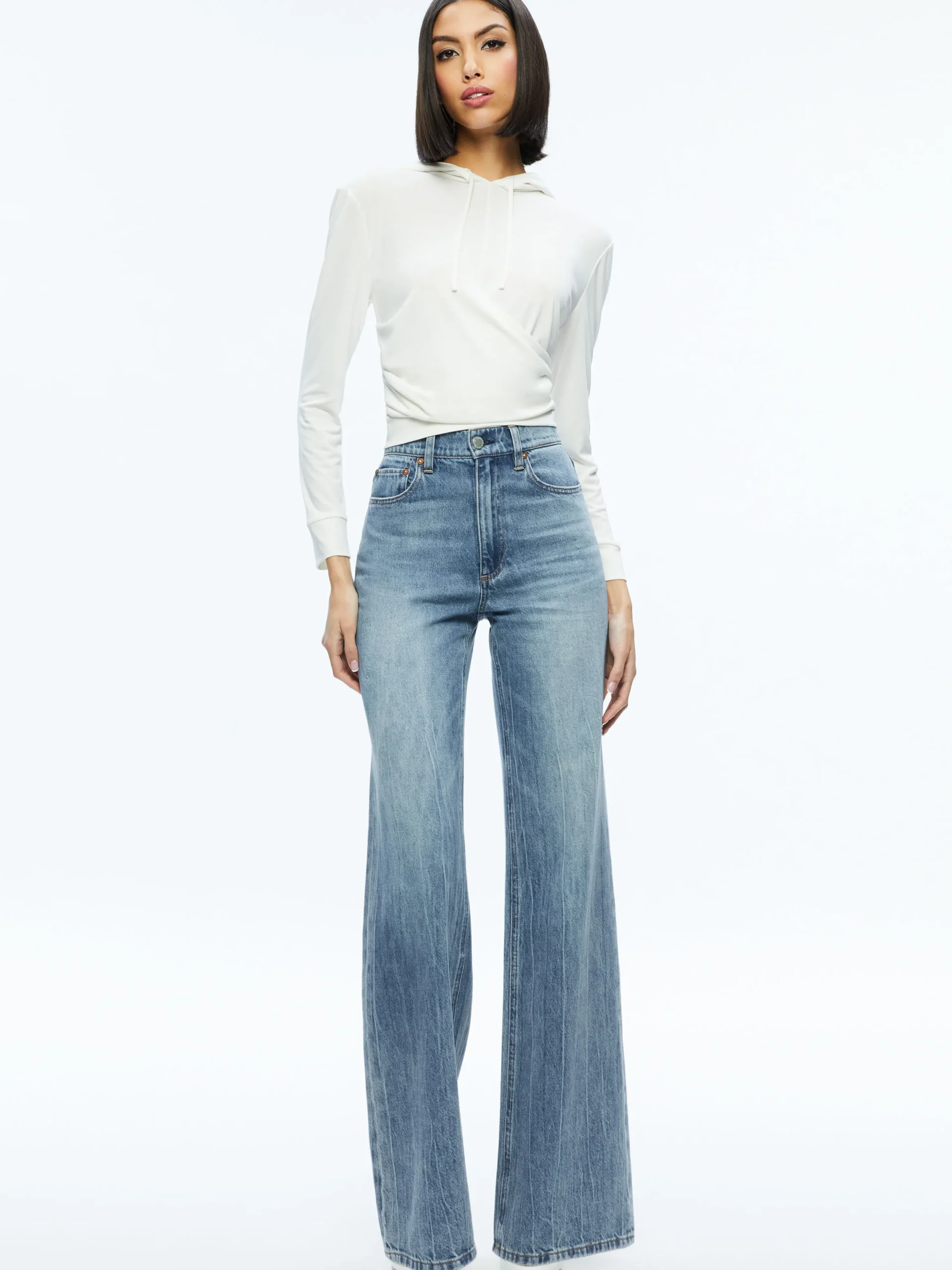 Alice and Olivia KIRK WRAP FRONT HOODIE *FEATURED SHOPS | CLOTHING