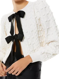 Alice and Olivia KITTY PUFF SLEEVE CARDIGAN *CLOTHING
