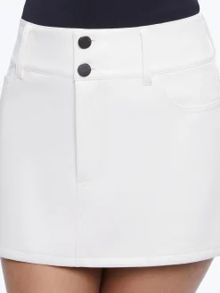 Alice and Olivia LAIKA LOW RISE VEGAN LEATHER MINI SKIRT OFF WHITE*FEATURED SHOPS | FEATURED SHOPS | FEATURED SHOPS | FEATURED SHOPS | CLOTHING