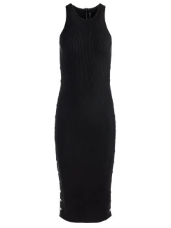 Alice and Olivia LALITA SIDE SNAP MIDI DRESS BLACK*FEATURED SHOPS | FEATURED SHOPS | DRESSES | CLOTHING