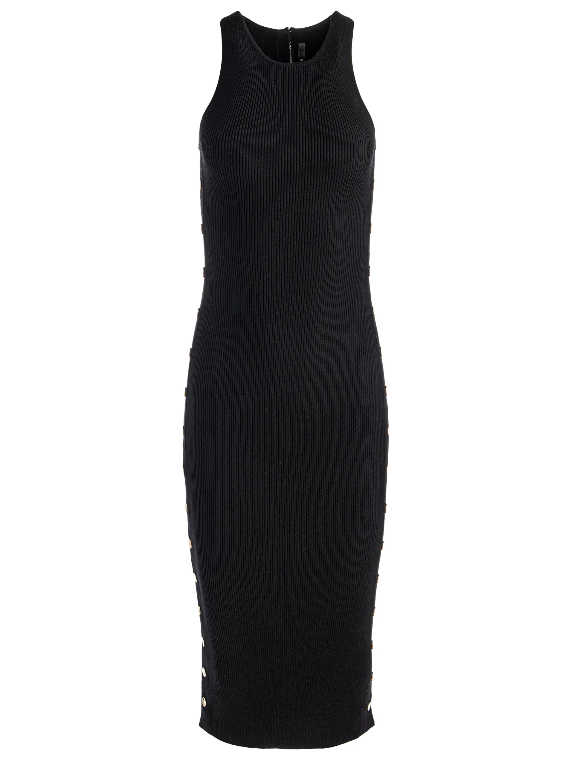 Alice and Olivia LALITA SIDE SNAP MIDI DRESS BLACK*FEATURED SHOPS | FEATURED SHOPS | DRESSES | CLOTHING