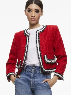 Alice and Olivia LANDON TWEED CROPPED JACKET + RUBI TWEED MINI SKIRT *CLOTHING