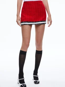 Alice and Olivia LANDON TWEED CROPPED JACKET + RUBI TWEED MINI SKIRT *CLOTHING