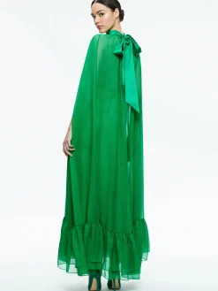 Alice and Olivia LANELLE MAXI CAPE DRESS LIGHT EMERALD*FEATURED SHOPS | DRESSES | DRESSES | CLOTHING