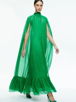 Alice and Olivia LANELLE MAXI CAPE DRESS LIGHT EMERALD*FEATURED SHOPS | DRESSES | DRESSES | CLOTHING