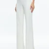 Alice and Olivia LARA SIDE SLIT PANT ECRU*CLOTHING
