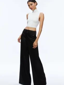 Alice and Olivia LEONE CROPPED WRAP BLAZER + MAME HIGH RISE WIDE LEG PANT *CLOTHING