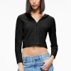 Alice and Olivia LIDELL CROPPED ZIP UP HOODIE *CLOTHING | CLOTHING