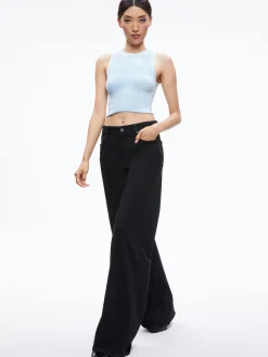Alice and Olivia LIDELL CROPPED ZIP UP HOODIE + AMITY SLEEVELESS CROPPED TANK *CLOTHING