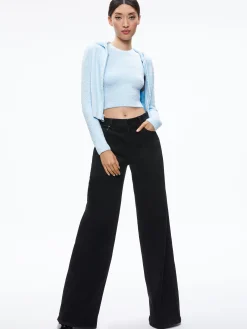 Alice and Olivia LIDELL CROPPED ZIP UP HOODIE + AMITY SLEEVELESS CROPPED TANK *CLOTHING