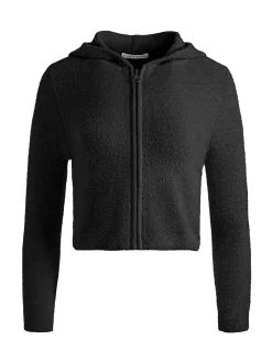 Alice and Olivia LIDELL CROPPED ZIP UP HOODIE *CLOTHING | CLOTHING