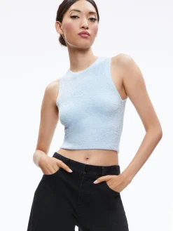 Alice and Olivia LIDELL CROPPED ZIP UP HOODIE + AMITY SLEEVELESS CROPPED TANK *CLOTHING