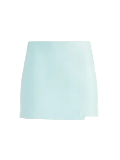 Alice and Olivia LILIA VEGAN LEATHER CROSSOVER SKIRT POWDER BLUE*FEATURED SHOPS | CLOTHING