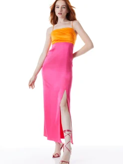 Alice and Olivia LILITA MAXI DRESS TANGERINE/CANDY*DRESSES | DRESSES | CLOTHING
