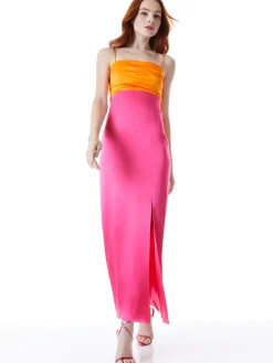 Alice and Olivia LILITA MAXI DRESS TANGERINE/CANDY*DRESSES | DRESSES | CLOTHING