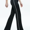 Alice and Olivia LIVI EMBELLISHED SIDE STRIPE PANT BLACK*CLOTHING
