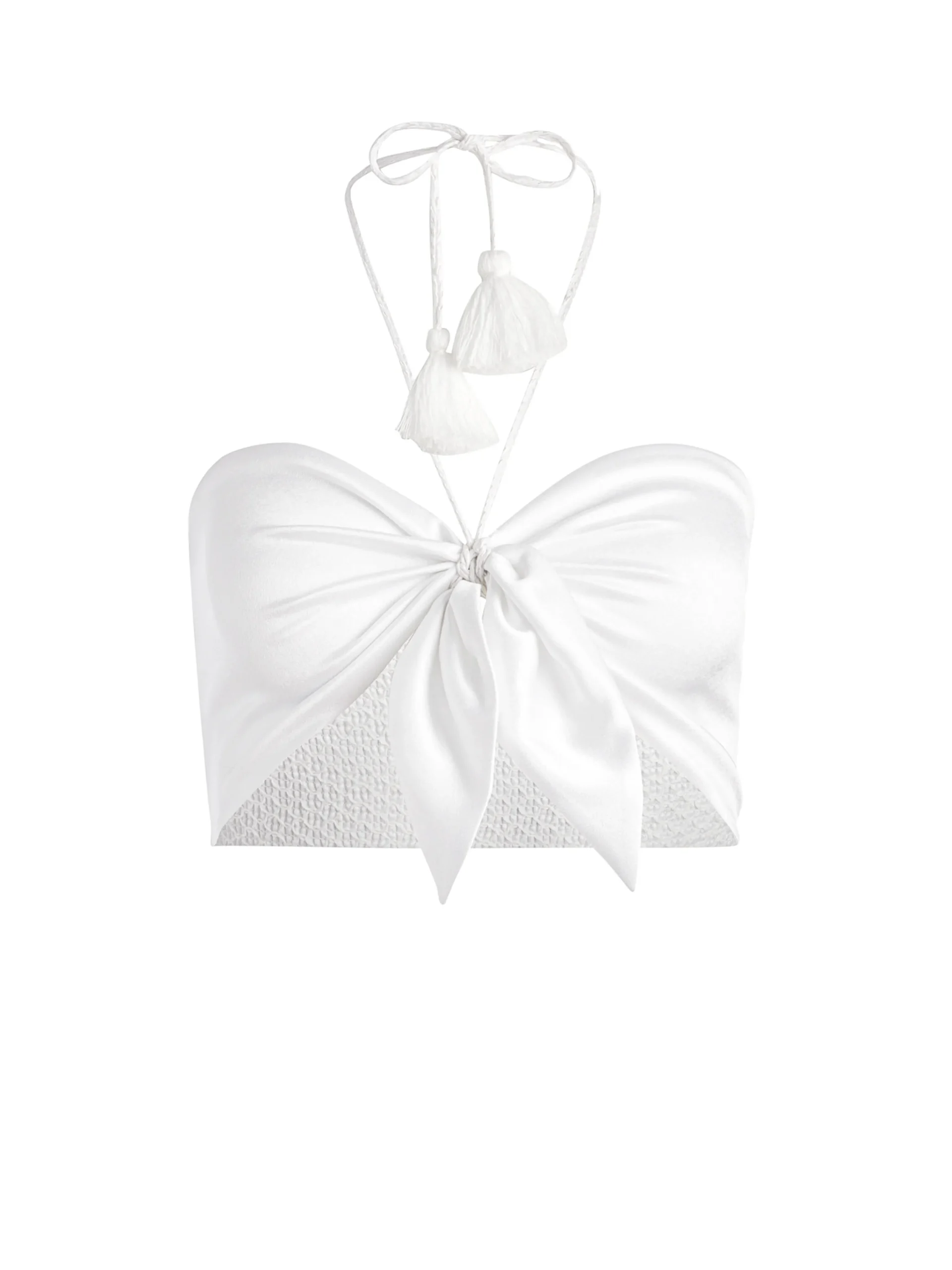 Alice and Olivia LIVIA TIE FRONT HALTER TOP *CLOTHING